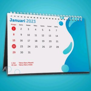 kalender meja custom A5/disain suka"